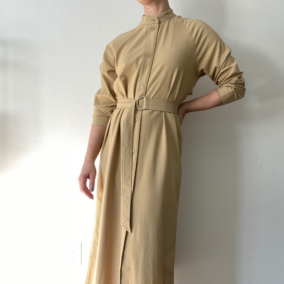 Weekday Tan Trenchcoat Maxi Belt Ines Dress - Small - Picture 4 of 7